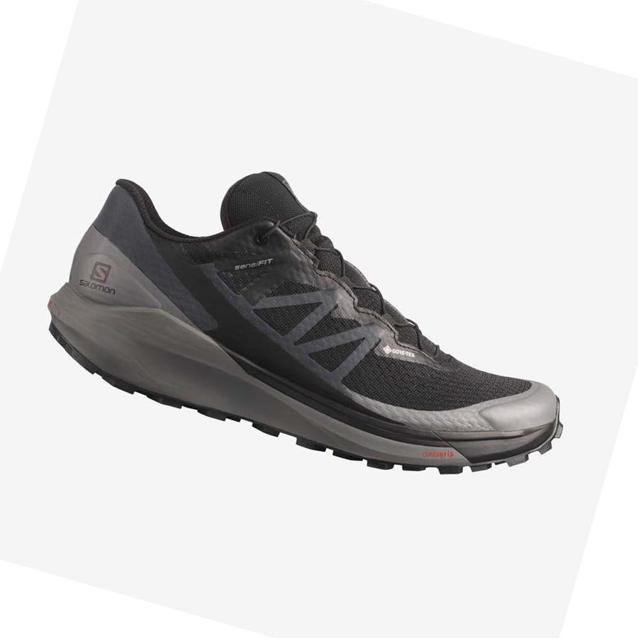 Salomon SENSE RIDE 4 GORE-TEX INVISIBLE FIT Trail Futócipő Férfi Fekete Fekete | HU 2106VRW